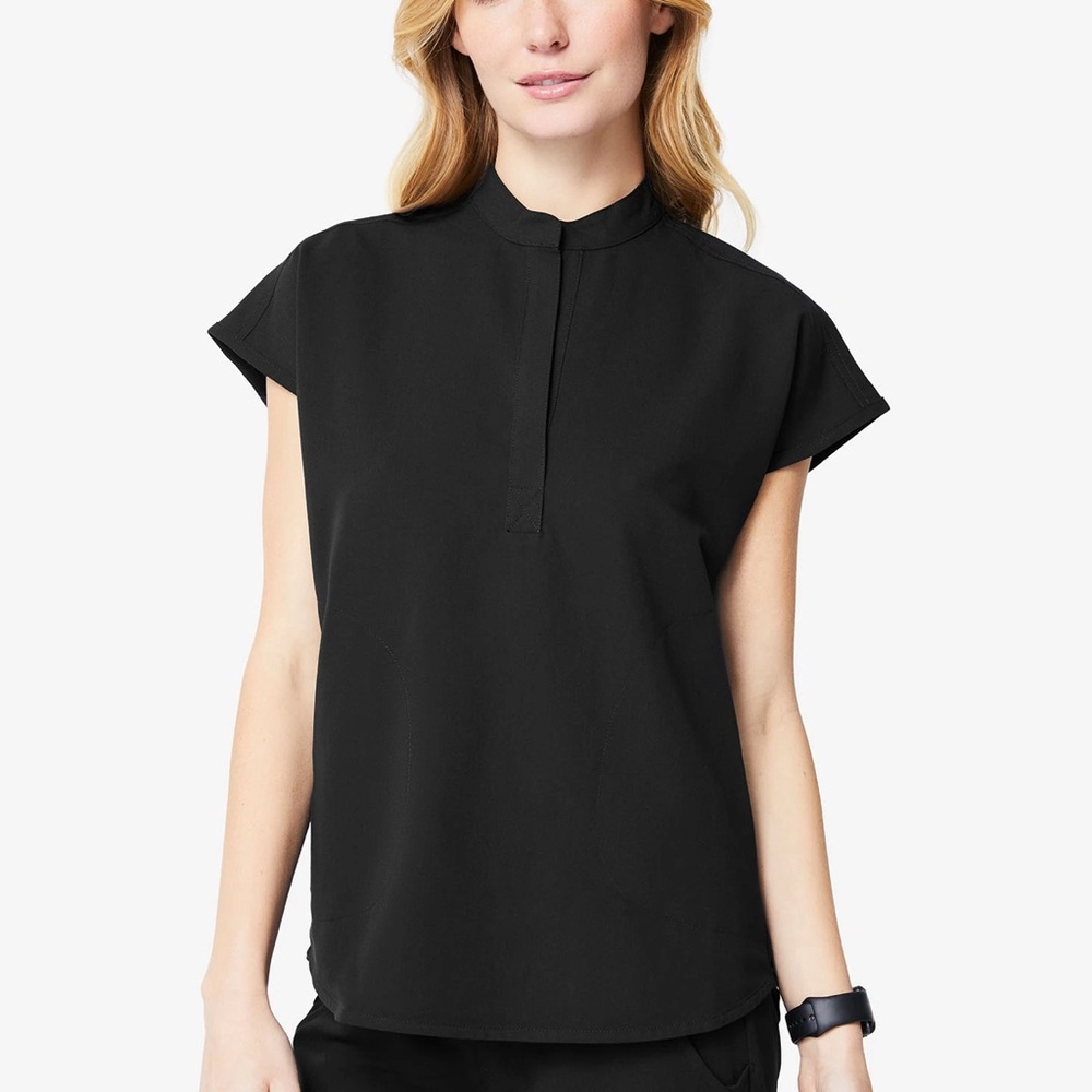 Figs Black Rafaela Scrub Top Size Small